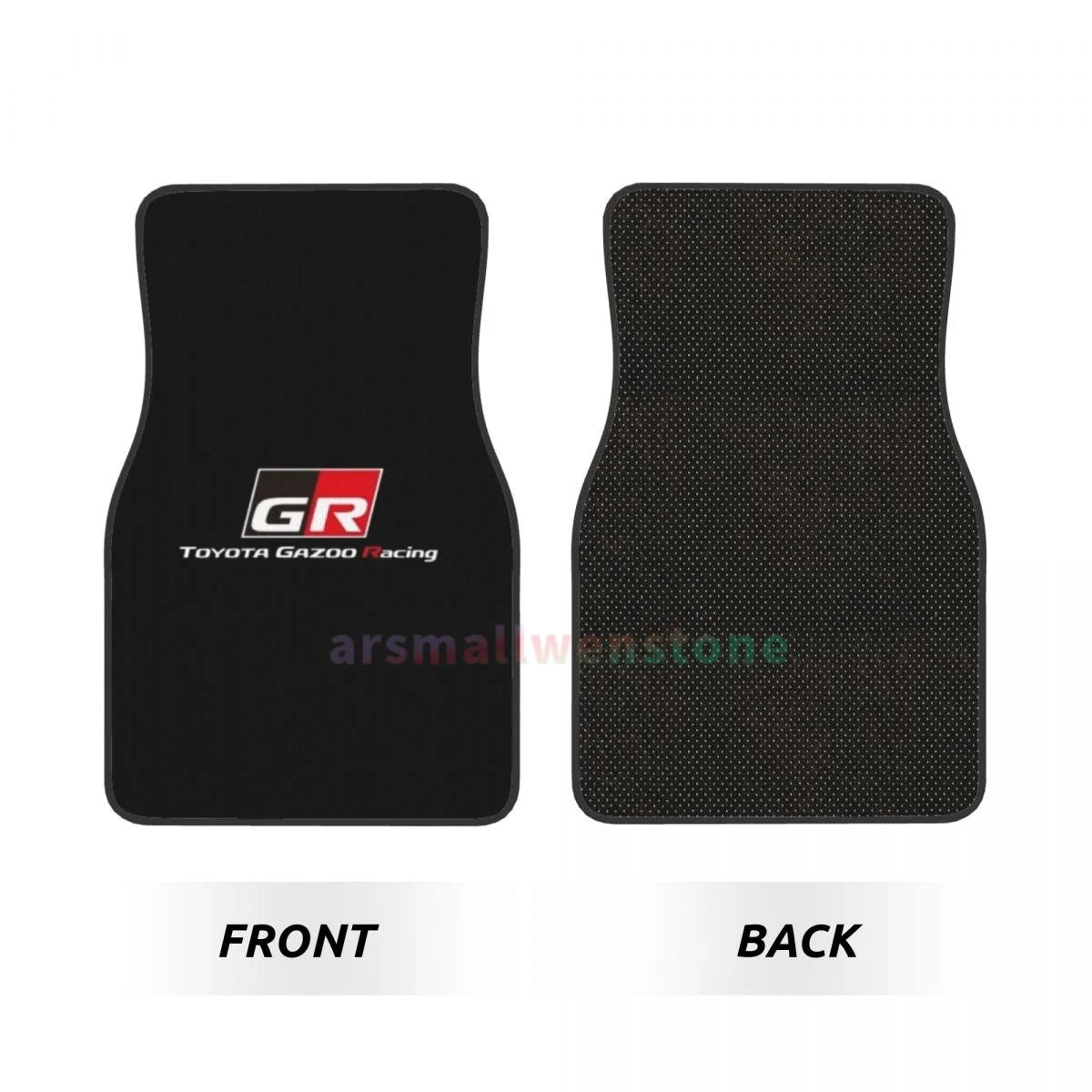 Gazoo Racing Car Floormat Heavy Duty Front Rear Rubber Floor Mats Carpet Floor Protection Fits Most Vehicles