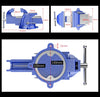 Bench Plie 4" /5" /6" Vice  Portable Clamp 360° Wivel base CNC vise table For Woodworking Milling Machine Drilling Press (blue)