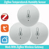 Tuya Zigbee Temperature And Humidity Sensor Voice Control Intelligent Home Hygrometer Monitoring need tuya Gateway no battery