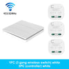 Smart Wireless Wall Switch Self-Powered no battery required Remote Control Push Botton Switch Panel Waterproof Light Switch