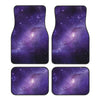 Galaxy Car Floor Mats 4 Pcs Universal Front and Rear Foot Mats with Non-Slip Rubber Backing Auto Accessories Decor All Weather