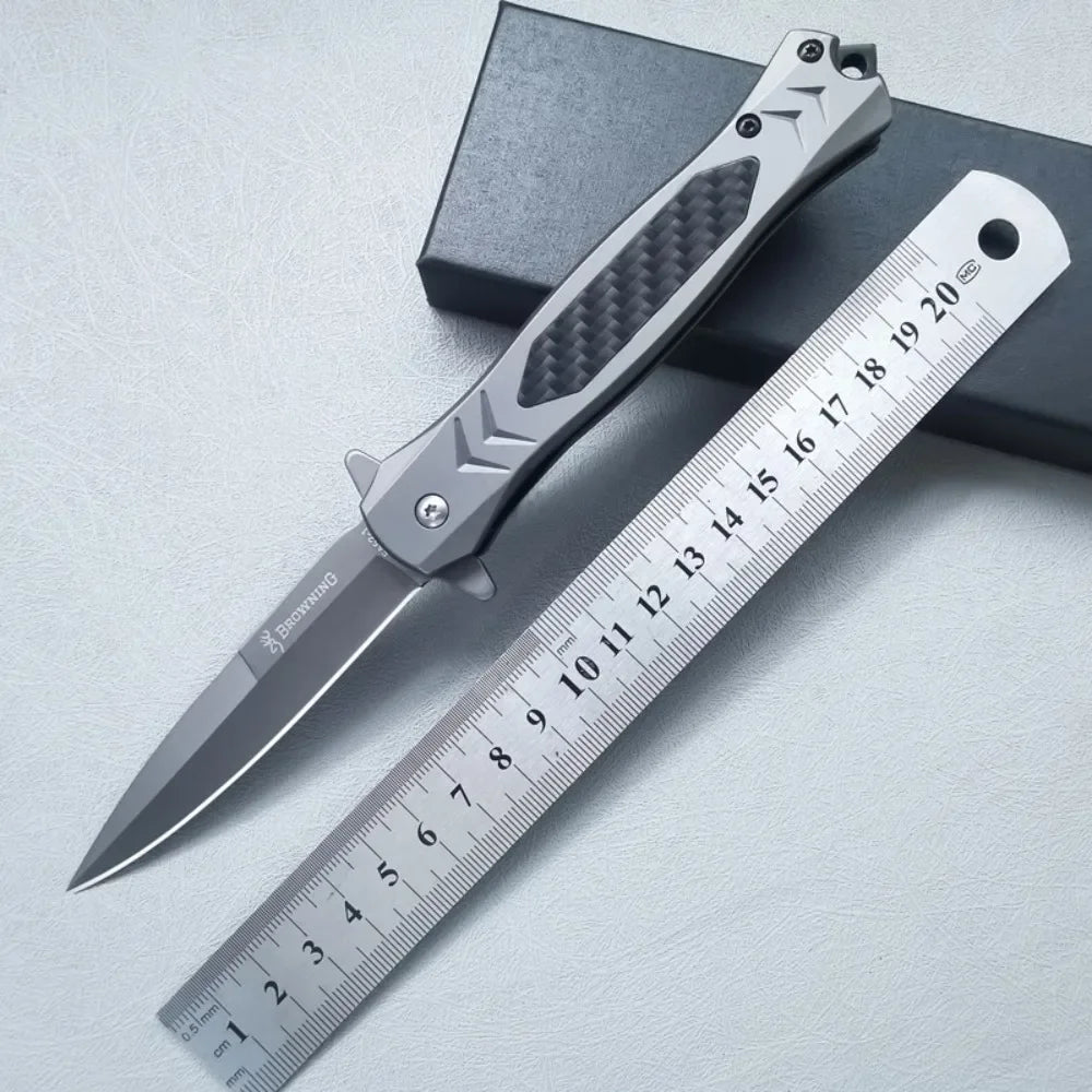Stainless Steel Outdoor Folding Knife，Portable EDC Pocket Fruit Knife，Multi -purpose Knife for Men Camping Survival Self Defense