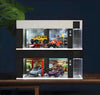 1/64 Garage Scene Model with Light Voice Control Electronic Door Connected in Series Simulation Parking Place Cars Display Boxes