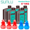 SUNLU 5KG Standard Resin 405nm LCD Printer Photon Curing Good Precision Smooth Surface Low Odor Model Garage Kit Printing