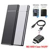 M.2 NGFF SSD Case M2 Solid-State Hard Drive Box SATA SSD Hard Disk Cases External Housing for 2230/2242/2260/2280 M.2 SSD Case