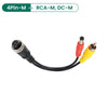 GreenYi 4Pin Aviation Head Male/Female to RCA AV/Female DC Multiple Cable Plug Adapter Converter For Car Rear Camera Monitor