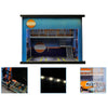 G FANS 1:64 Car Garage Models Shop Parking Building Led Diorama Building Scene Model with Lights Car Garage Diorama Scene Model