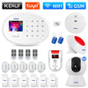KERUI W202 Tuya WIFI GSM Alarm System Smart Home Security Alarm Kit RFID APP Remote Control with Anti-pet Motion Sensor Detector