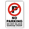 Guardian Path No Parking Near Garage Sign - Violators Towed Instantly, Durable Plastic, Large Bold Lettering