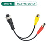GreenYi 4Pin Aviation Head Male/Female to RCA AV/Female DC Multiple Cable Plug Adapter Converter For Car Rear Camera Monitor