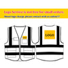 Workwear vest logo printing working waistcoats with pockets and Zipper Customized Company Logo Printing