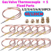 60/120cm Universal Gas Thermocouple Valve Fireplace Boilers Ovens Replacement Temperature Controller Probe with 5 Fixed Parts