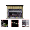 G FANS 1:64 Car Garage Models Shop Parking Building Led Diorama Building Scene Model with Lights Car Garage Diorama Scene Model