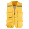 Men's Summer Mesh Vest Photography Work Multi-Pockets Outdoors Journalist's Vest Sleeveless Jackets