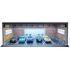 1/64 Car Garage Diorama Miniatures Models LED Lighting Double-Deck Model Car Garage Collection Display Gifts