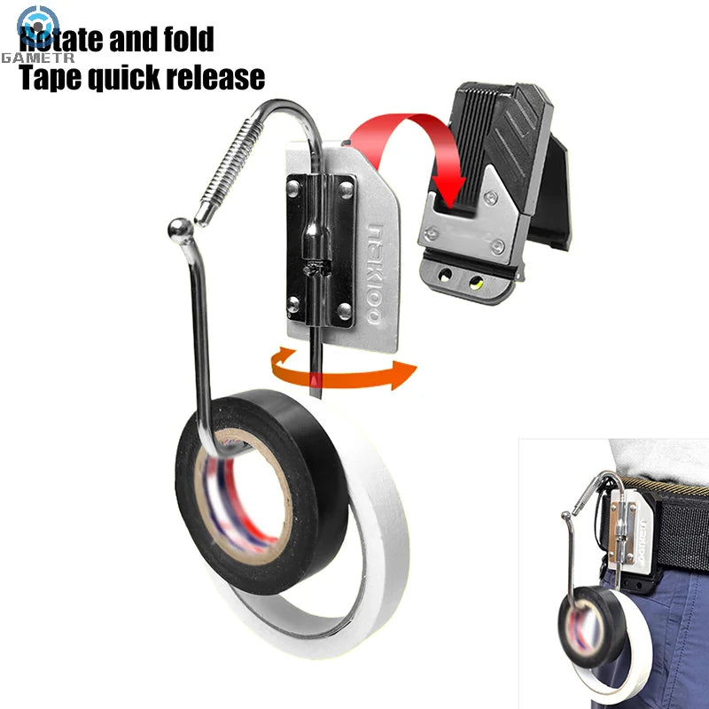 1Pc Electrician Specific Hanging Buckle Universal Waist Insulation Tape Folding Hanging Buckle Tool Hook Electric Tools Parts