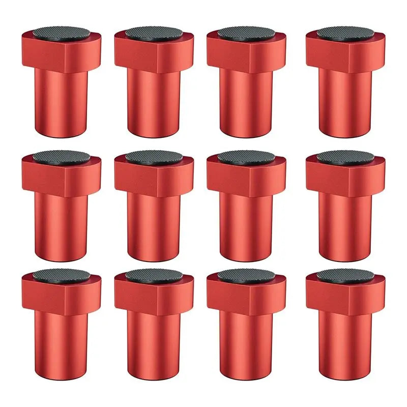 ABKJ-Workbench Dogs In 12 Pack, 3/4" Aluminum Alloy Bench Dog Clamp Featuring Non-Slip Pads For Woodworking, DIY Projects