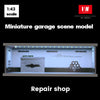 Diorama 1/43 Garage Model LED Lights Parking Lot Scene Display Case Model