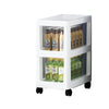 Multi-Tier Gap Storage Organizer Rack Ultra-Narrow Floor Storage Cabinet for Kitchen Bathroom Side Cabinet Mobile Toilet