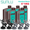 SUNLU 5KG Standard Resin 405nm LCD Printer Photon Curing Good Precision Smooth Surface Low Odor Model Garage Kit Printing