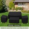 4pcs/Set Patio Furniture Covers, Windproof Coffee Table Cover Drawstring Design, Suitable for Patio, Balcony and Patio Furniture