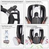 27 in 1 full face mask, reusable, wide field of vision, widely used in paint and welding woodworking 6800 respirator