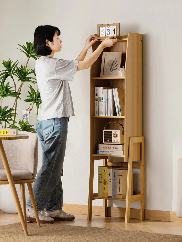 Small bookshelves for home Floor storage shelves bookcases living room wall utility cabinet office multi-layer display cabinets