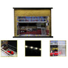 G FANS 1:64 Car Garage Models Shop Parking Building Led Diorama Building Scene Model with Lights Car Garage Diorama Scene Model