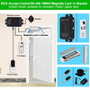 433MHz Door Wireless Access Controller System Kit Remote Control Unlock Gate Opener+ DC12V Power Supply, Electric Locks for Home