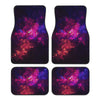 Galaxy Car Floor Mats 4 Pcs Universal Front and Rear Foot Mats with Non-Slip Rubber Backing Auto Accessories Decor All Weather
