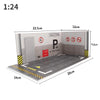 1:32 1:24 Diorama Garage for Diecast Model Car Toy Display Case PVC Parking Lot Model Simulation Miniature Parking Space Scene