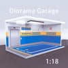 1 18 Garage Diecast Display Cabinet For Model Cars Minicar Vehicles Pcv Parking Lot HD Acrylic With Light MODEL TOY CAR