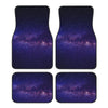Galaxy Car Floor Mats 4 Pcs Universal Front and Rear Foot Mats with Non-Slip Rubber Backing Auto Accessories Decor All Weather