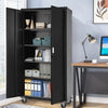 Home Office School Garage Tool Storage Cabinet Metal Lockers Cabinet with Locking Doors and 4 Adjustable Shelves