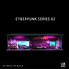 Car Garage Model 1:64 Scale Diorama Car Garage Model With LED Lights Parking Lots City DIY Model Sets Collection Display Gifts