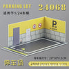 1 24 car garage model for Diecast Model Car Toy model parking Display Case PVC Parking Lot Model Simulation Parking Space Scene