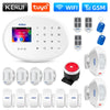 KERUI W202 Tuya WIFI GSM Alarm System Smart Home Security Alarm Kit RFID APP Remote Control with Anti-pet Motion Sensor Detector