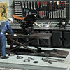 1:64 Motorcycle Painting Lift Maintenance Garage Model Modification  Car Repair Accessories Tool Wall Hole Plate Model Scene