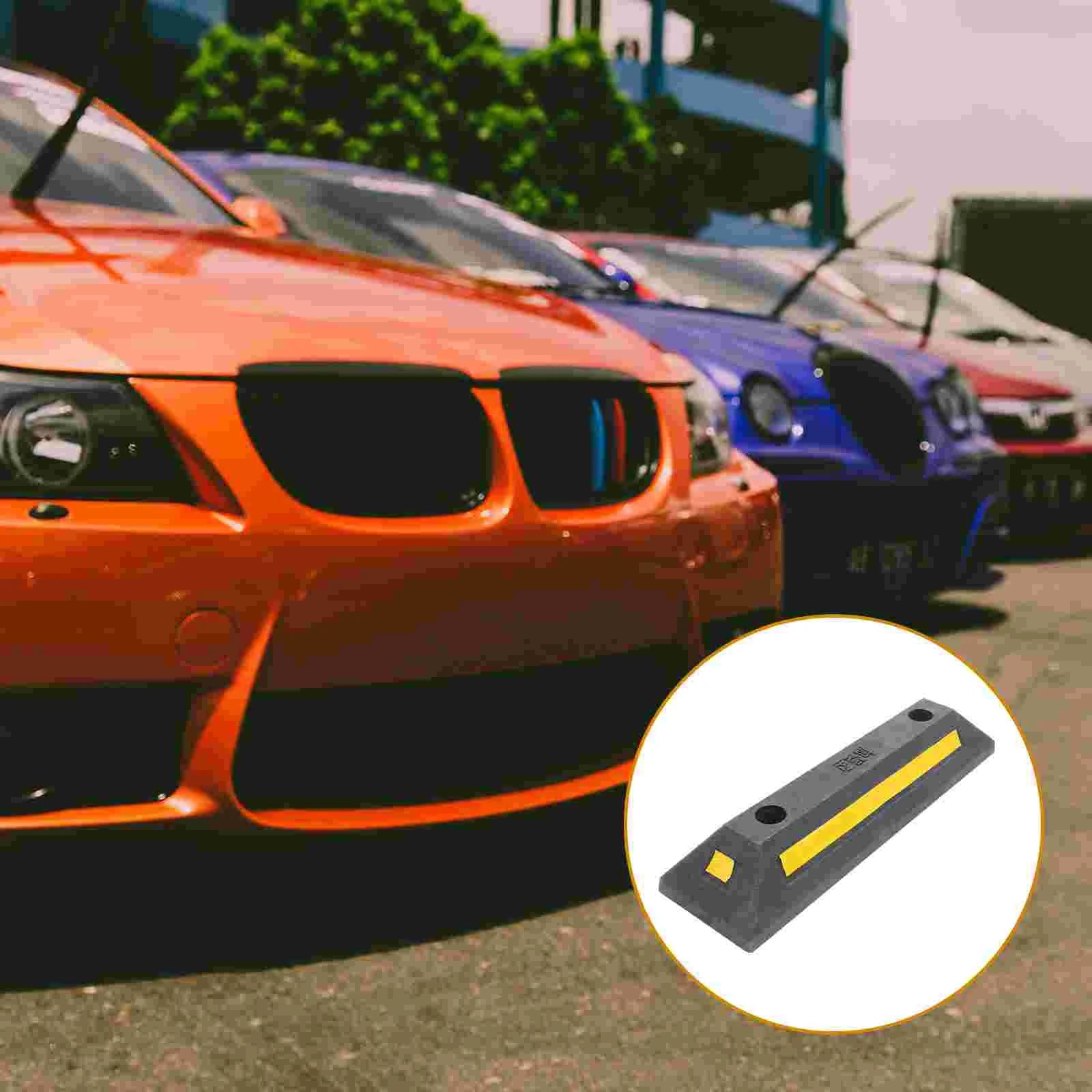 Automotive Car Stopper Garage Parking Stops Aid Rubber Curb Lot Indicator for Vehicles