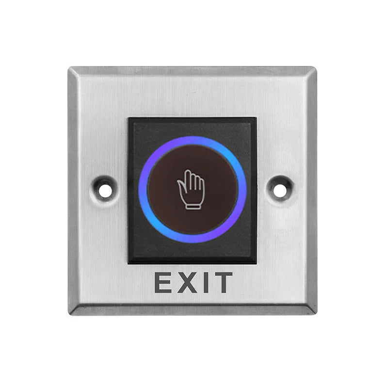 12/24V 5-15cm Distance Adjustable No Touch Exit Button Door Release Switch Infrared Sensor Touchless Metal Button