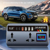 Portable Car Inverter Converter Fast Charging Ports Automotive Charger 12V/24V To 220V Inverter 3 USB Ports Vehicle Accessories