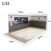 1:32 1:24 Diorama Garage for Diecast Model Car Toy Display Case PVC Parking Lot Model Simulation Miniature Parking Space Scene