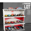 1/64 Car Garage Diorama Miniatures Models LED Lighting Double-Deck Model Car Garage Collection Display Gifts