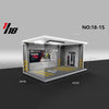 1 18 Garage Diecast Display Cabinet For Model Cars Minicar Vehicles Pcv Parking Lot HD Acrylic With Light MODEL TOY CAR
