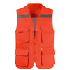 Men's Summer Mesh Vest Photography Work Multi-Pockets Outdoors Journalist's Vest Sleeveless Jackets