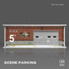1/64 Scale Garage Scene Model With Lights Miniature Parking Lot Model Showroom Exhibition Hall Car Model Display Box Boys Gift