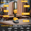 For Dewalt 18V 20V DCB201 DCB203 Li-ion Battery Handheld Camping FloodLight 1200lm LED Work Light With Hook Foldable Flashlight