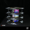 Car Garage Models 1:64 Octagonal Building Parking Lot - 48 Parking Spaces, Lighted, Miniature Simulation Scene