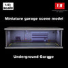Diorama 1/43 Garage Model LED Lights Parking Lot Scene Display Case Model