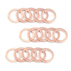 100Pcs Copper Washer Gasket Nut And Bolt Set Flat Ring Seal Assortment Kit With Box M4/M5/M6/M8/M10/M12/M14 For Sump Plugs
